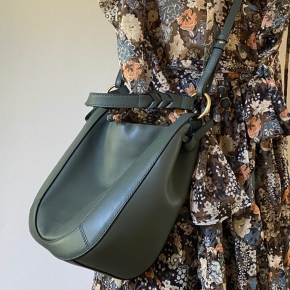 Ulla Johnson Hilma Top-Handle Leather Bucket Bag in Atlantic - Picture 3 of 6